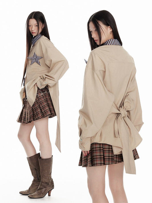 PlaidBurst Star Panel Button - Up - paper.bruise