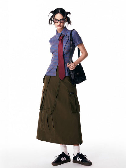 Academic Snap - Tie Blouse - paper.bruise