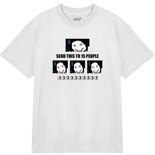 jeff the killer original - tshirt white boxy y2k fit - lunacy