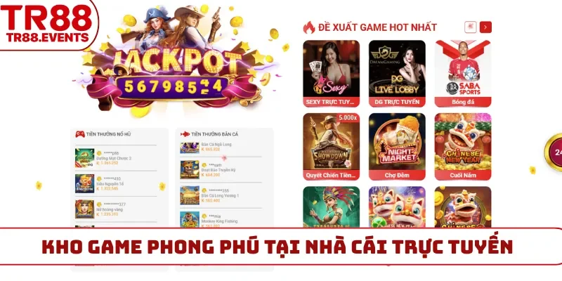 Kho game phong phú tại nhà cái trực tuyến